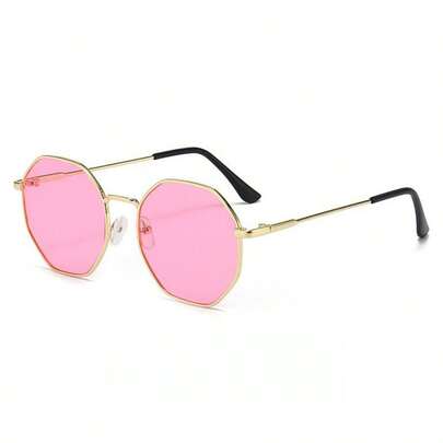 Lot de 2 paires de lunettes à motif géométrique en métal pour femmes, idéales pour les vacances à la plage sous les tropiques, le shopping, les activités de loisirs en plein air, la photographie de rue et autres occasions.