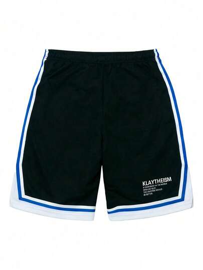 Short de sport d'été pour hommes, short de basketball à cordon de serrage, élastique, maille, séchage rapide, mi-cuisse
