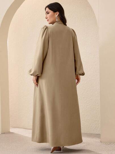 Al Najma Robe de soirée décontractée à col lacé pour femmes grandes tailles, convient pour l'été