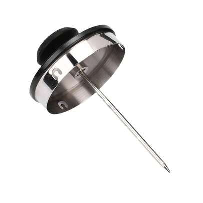 500 ml Bouilloire à col de cygne en acier inoxydable 304 avec thermomètre, cafetière à verser, bouilloire à thé, bouilloire d'eau de cuisine à la maison avec échelle, noire, accessoires de service à café