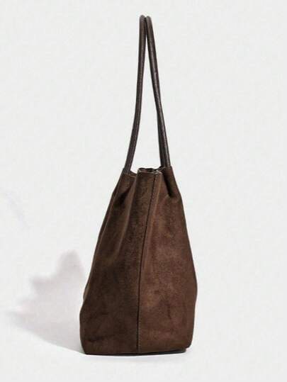 Sac à bandoulière et sous-bras pour femme, grande capacité, style vintage couleur café, nouveau printemps 2026, pour le travail et les déplacements