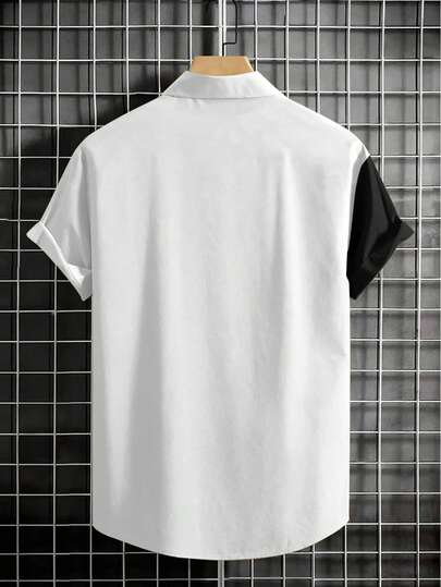 NEOREFINED Chemise à rayures contrastées pour hommes