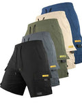 Short cargo pour homme, taille élastique, séchage rapide, léger, short de travail décontracté avec poches zippées, convient pour la randonnée, respirant et confortable toute la journée