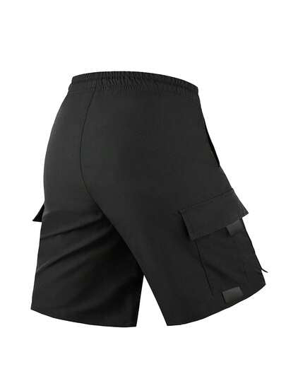 Short cargo pour homme, taille élastique, séchage rapide, léger, short de travail décontracté avec poches zippées, convient pour la randonnée, respirant et confortable toute la journée