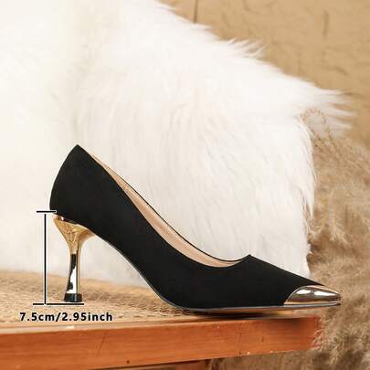 Nouveaux talons hauts pointus femme mi-talon, chaussures à talons mode polyvalentes