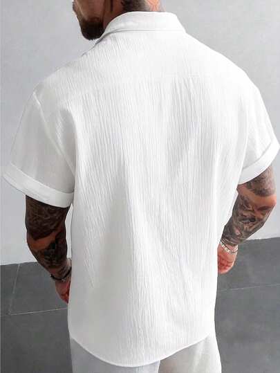 Chemise Henley à manches courtes pour hommes avec poche, étiquette , convient pour le port quotidien, les vacances d'été à la plage, chemises blanches et noires pour hommes, cadeau pour le mari/père