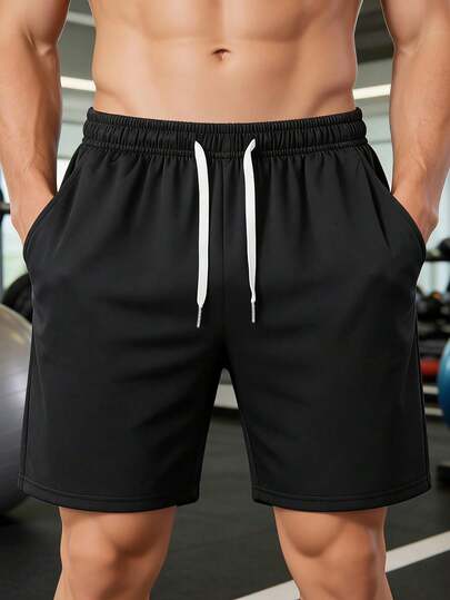 Shorts décontractés en tricot doux pour hommes, shorts de sport légers d'été convenant pour le fitness, la course et les activités de plein air