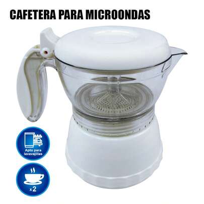 Cafetière italienne Klack, spécialement conçue pour le micro-ondes - Machine à expresso rapide avec filtre réutilisable et compatible lave-vaisselle