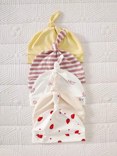 Ensemble unisexe de 5 pièces pour bébé nouveau-né : body + pantalon + chapeau, été