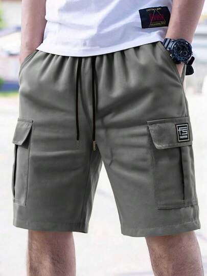 Cadeau pour la Fête des Pères, Short Décontracté Kaki Multi-Poches Pratique pour Hommes pour le Port Quotidien et le Sport