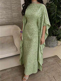 Yasmyna Robe maxi élégante à col volant style turc et abaya traditionnelle arabe pour femmes