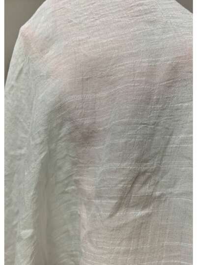 Blouse blanche à manches chauve-souris 3/4 pour femmes grande taille, top blanc, chemise à simple boutonnage, veste de couleur unie, confortable ultra-fine et respirante; blouse de fête blanche, robe blanche, chemise blanche, top de Pâques pour femmes, te