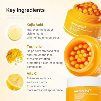 Medicube Kojic Acide Turmeric Vita Capsule Cream 53g - Crème capsule Vita à l'acide kojique et au curcuma