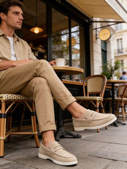 Mocassins pour hommes Printemps/Été , Chaussures de conduite de luxe classiques, Mocassins style britannique pour hommes, Baskets décontracté d'affaires