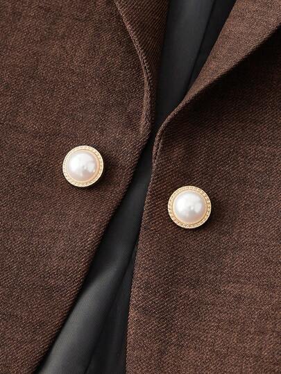 Ensemble de 2 pièces de costume pour homme HIMLAND, blazer et pantalon marron d'été business décontracté formel à revers cranté et simple boutonnage, coupe ajustée pour marié et invité de mariage