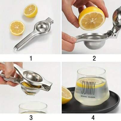 SOKANY Presse-agrumes manuel en acier inoxydable avec poignée ergonomique, pressage efficace, facile à nettoyer, pour oranges, citrons, citrons verts, etc. Choix parfait pour un jus fraîchement pressé.