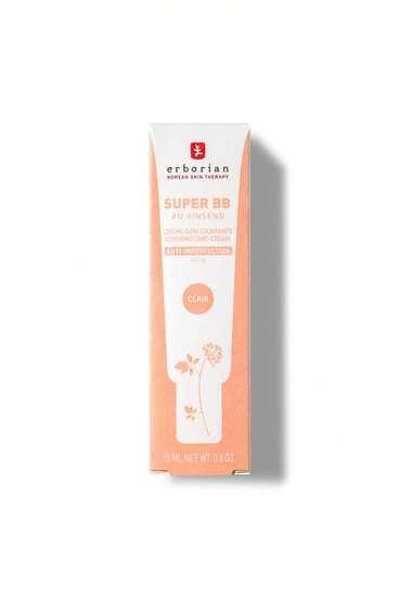 Erborian Super BB Clair 15 ml SPF 20 – Crème BB coréenne haute couvrance qui corrige les imperfections, hydrate et laisse un fini lisse et éclatant. Idéale pour un maquillage K-Beauty naturel. | Beauty Explosion | Votre boutique beauté et maquillage – rév