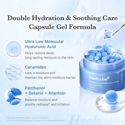 Medicube Hyaluronic Moisturizing Capsule Cream 55g - Crème Hydratante aux Capsules d'Acide Hyaluronique
