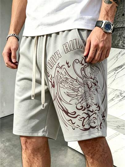 Shorts de sport décontractés d'été pour hommes, shorts de course et de fitness confortables et élastiques avec imprimé, pantalons légers pour l'extérieur et le streetwear en couple