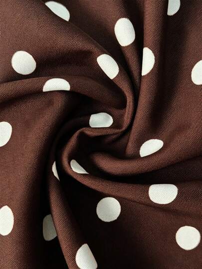 Velvienne Robe d'été élégante à pois pour femmes grande taille