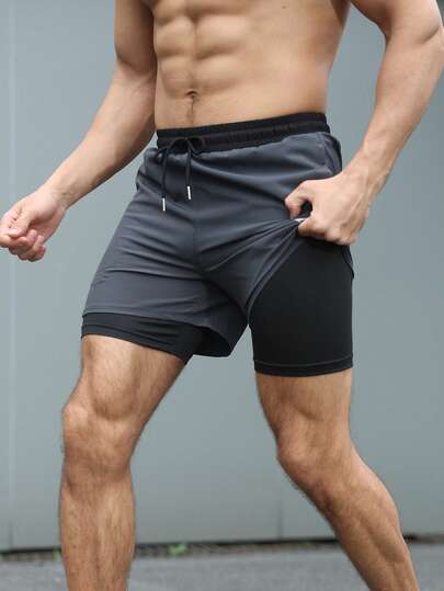 Gym Rark Shorts de sport décontractés pour hommes avec cordon de serrage, taille élastique et poches