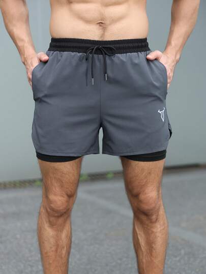Gym Rark Shorts de sport décontractés pour hommes avec cordon de serrage, taille élastique et poches