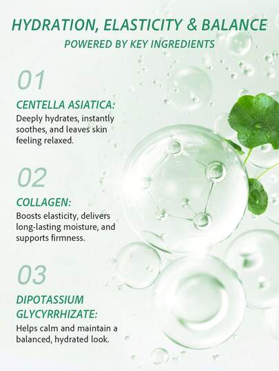 Sérum apaisant SlowSunday à la Centella Asiatica, avec extrait de Centella Asiatica & hyaluronate de sodium, léger & rafraîchissant, apaisant & calmant, idéal pour tous les types de peau, soins de la peau coréens, convient pour l'été & l'automne, Hallowee