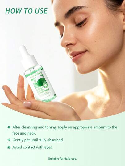 Sérum apaisant SlowSunday à la Centella Asiatica, avec extrait de Centella Asiatica & hyaluronate de sodium, léger & rafraîchissant, apaisant & calmant, idéal pour tous les types de peau, soins de la peau coréens, convient pour l'été & l'automne, Hallowee