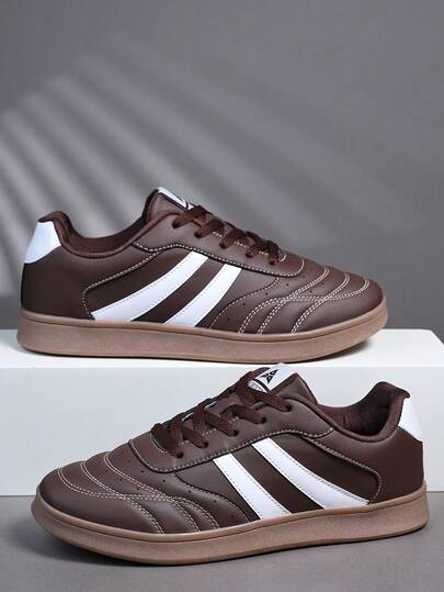 Chaussures de couple grande taille, chaussures de sport décontracté à la mode pour hommes avec lacets, semelles souples, plates, confortables, style universitaire, baskets légères et basses pour tous les jours