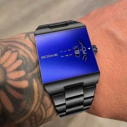 1 pièce Montre-bracelet de style cyberpunk de conception de niche haut de gamme CILOA carrée et créative