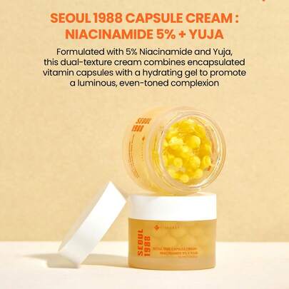 K-Secret – Crème capsule Seoul 1988 à la niacinamide 5 % et au yuja 50 ml