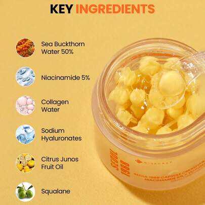 K-Secret – Crème capsule Seoul 1988 à la niacinamide 5 % et au yuja 50 ml