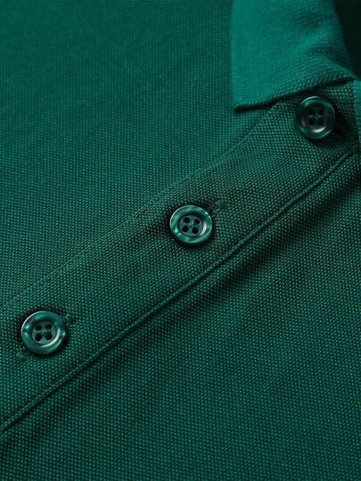 Chemise polo légère en tissu d'été pour hommes | Top ajusté à manches courtes de couleur unie avec col, convient pour le quotidien, les trajets, le bureau, les sports légers et le port à la plage