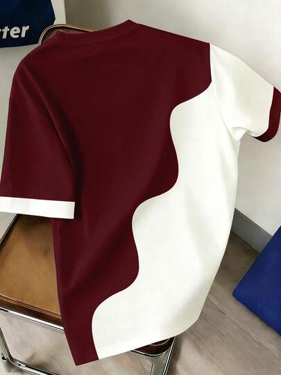 Daypath T-shirt décontracté à manches courtes avec blocs de couleurs pour hommes, été