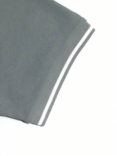 Manfinity Homme Chemise polo pour hommes avec bordure contrastée, formelle