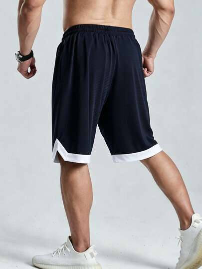 Coreblaze Shorts de sport décontractés pour hommes avec cordon de serrage à la taille et poches, imprimé lettres