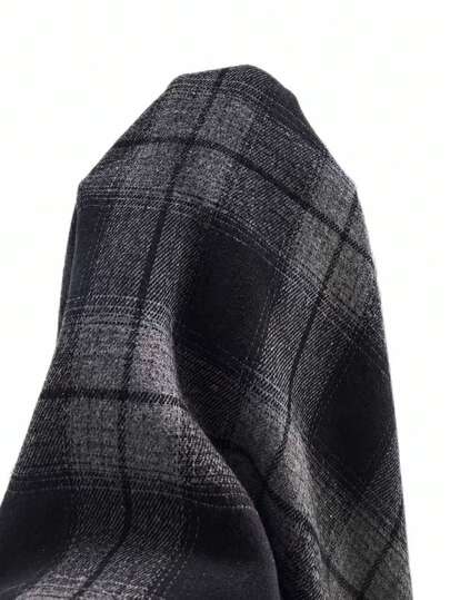 Manfinity Homme Chemise décontractée à carreaux à simple boutonnage et manches longues pour l'automne