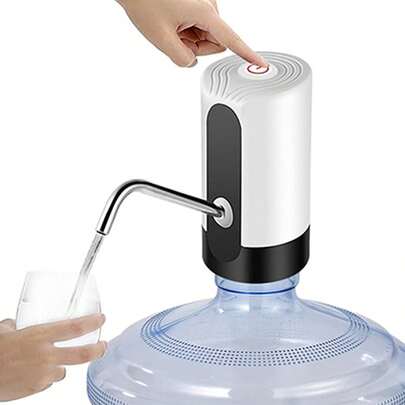 ARISE - Pompe à eau électrique rechargeable USB - Distributeur automatique de bouteilles - Portable et compact - Couleurs noir ou blanc (expédition aléatoire)