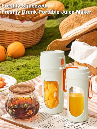 Teckwe 1,45 litre Lame à six feuilles en acier inoxydable, Recharge USB, Étanche, Multifonctionnel, Mini mixeur, Rechargeable, Tasse à jus portable, Conception légère, Démarrage en un clic, Facile à nettoyer, Convient pour la maison, le bureau, les voyage
