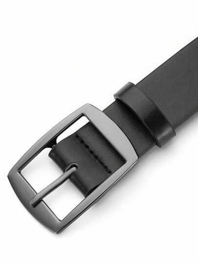 3 pièces Set de ceinture de loisir mode de luxe pour hommes, ceinture en PU de haute qualité avec boucle à ardillon en métal. Accessoire de ceinture de créateur, grande taille. Polyvalent pour le quotidien et les tenues habillées. Accessoire moderne et du