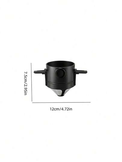 1 pièce Filtre à café réutilisable en acier inoxydable, cafetière à goutte sans papier, portable et pliable avec poignée, convient pour le camping en plein air et l'utilisation quotidienne au bureau à domicile