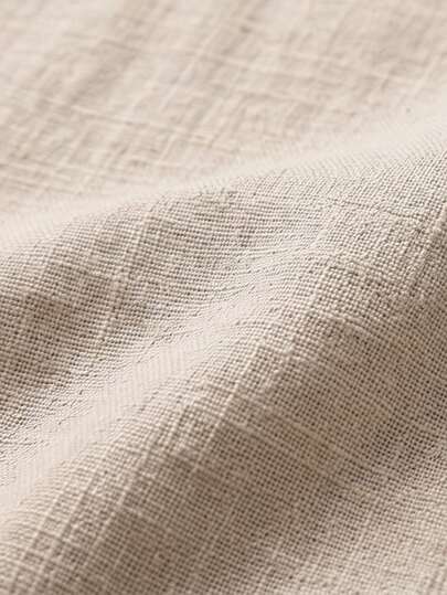 Chemise polo en lin décontractée pour hommes, marron, convient pour les déplacements et les activités de plein air