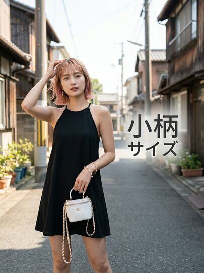 PETITE Robe d'été courte avec dos à trou de serrure,Robes d'été pour femmes,Femmes de petite taille