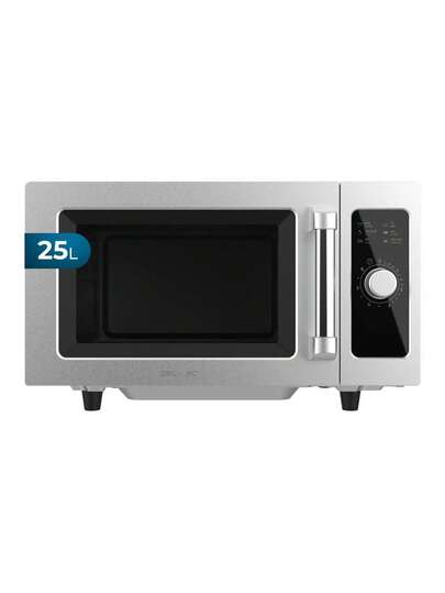 Cecotec Micro-ondes Professionnel 25L FlatPro 2500 - Design Flatbed sans Plateau, 1000W, Pour une Cuisson Rapide et Efficace. Contrôle Mécanique Intuitif, Temporisateur 60min pour une Précision Optimale. Grande Capacité pour Préparer des Plats Variés avec