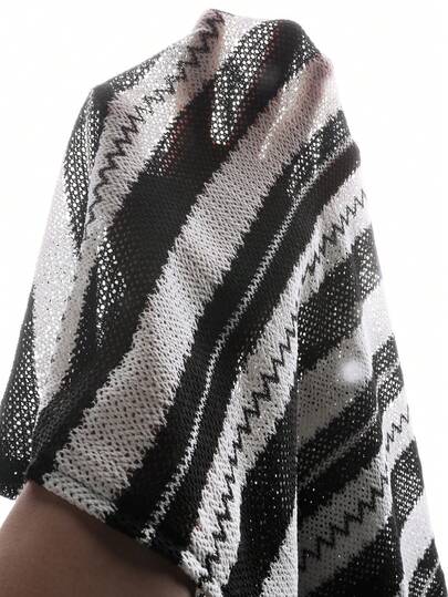 SLATEMANN Chemise décontractée pour hommes en maille et patchwork, style de rue