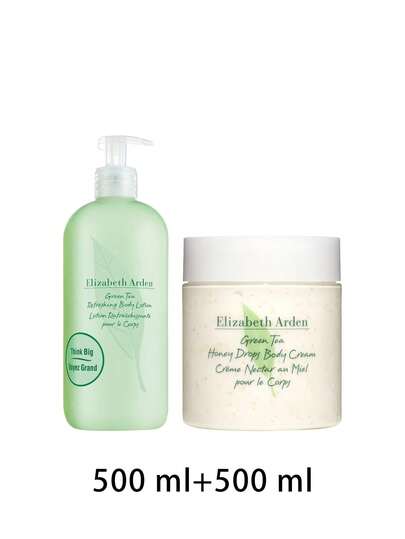 Elizabeth Arden [Bundle] green Tea Mega Body Lotion 500 ml + Honey Drops Body Cream 500 ml