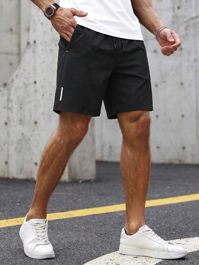 Shorts de sport à séchage rapide pour hommes, avec poches zippées, shorts bermuda d'entraînement décontractés, shorts de course respirants pour fitness et entraînement