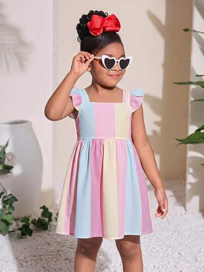 Robe de vacances imprimée cerises mignonne pour jeune fille