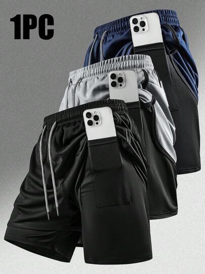 2026 Nouveaux shorts de loisirs sportifs pour hommes | Coupe boyfriend longueur 3/4 avec doublure, Pantalons de course & d'entraînement
