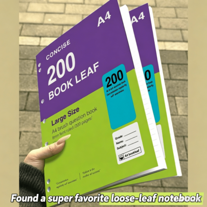1 pièce Cahier de haute qualité format A4, cahier de brouillon d'entraînement pour étudiants avec lignes épaisses, fournitures scolaires